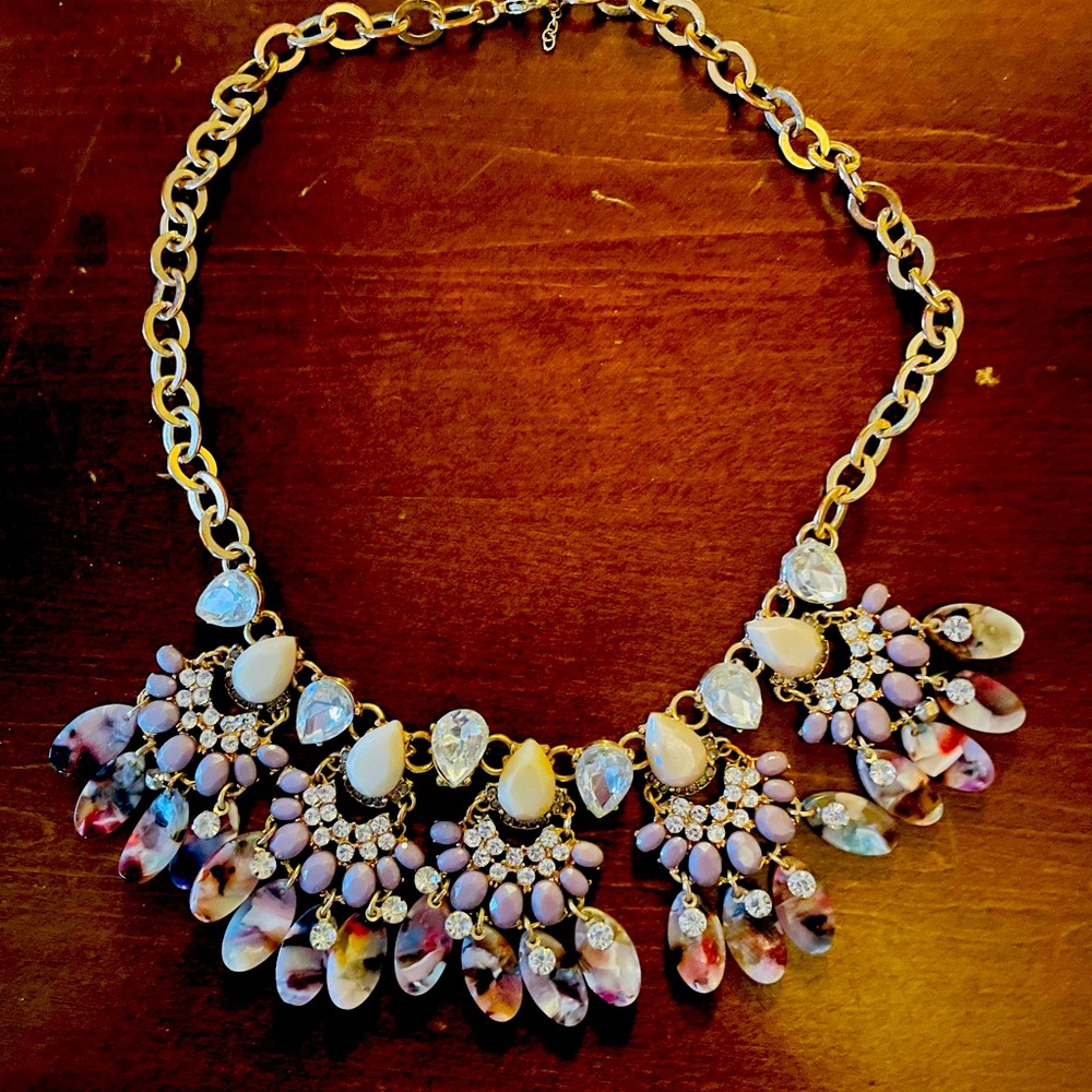 Multi colored statement necklace